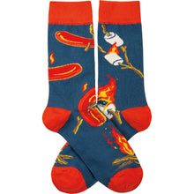 Load image into Gallery viewer, Hot Dogs &amp; Marshmallows Socks
