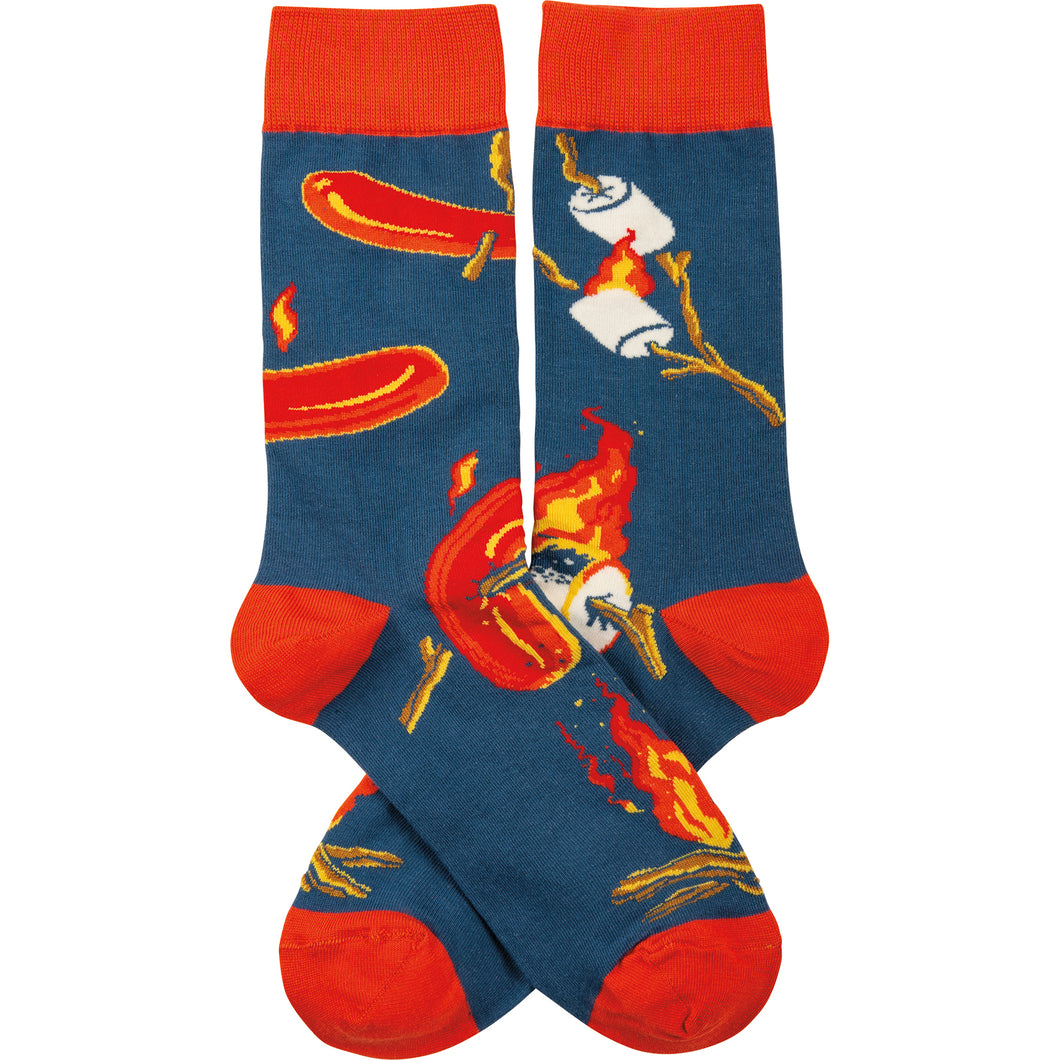 Hot Dogs & Marshmallows Socks