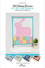 Load image into Gallery viewer, HOPPY TO MEET YOU January Tabletop Banner Kit - Riley Blake Designs - FREE Metal Display Stand!
