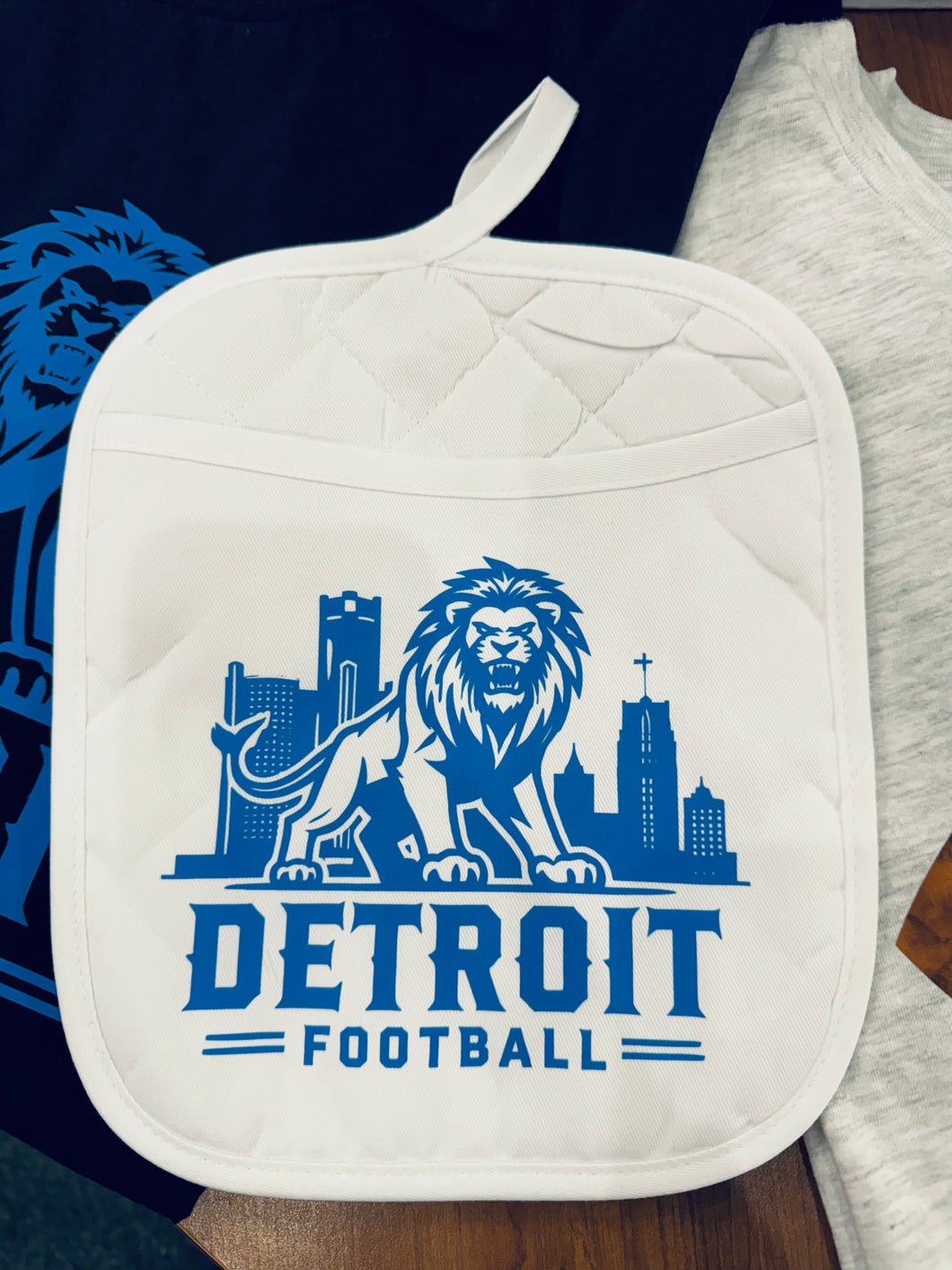 Detroit Football Pot Holder