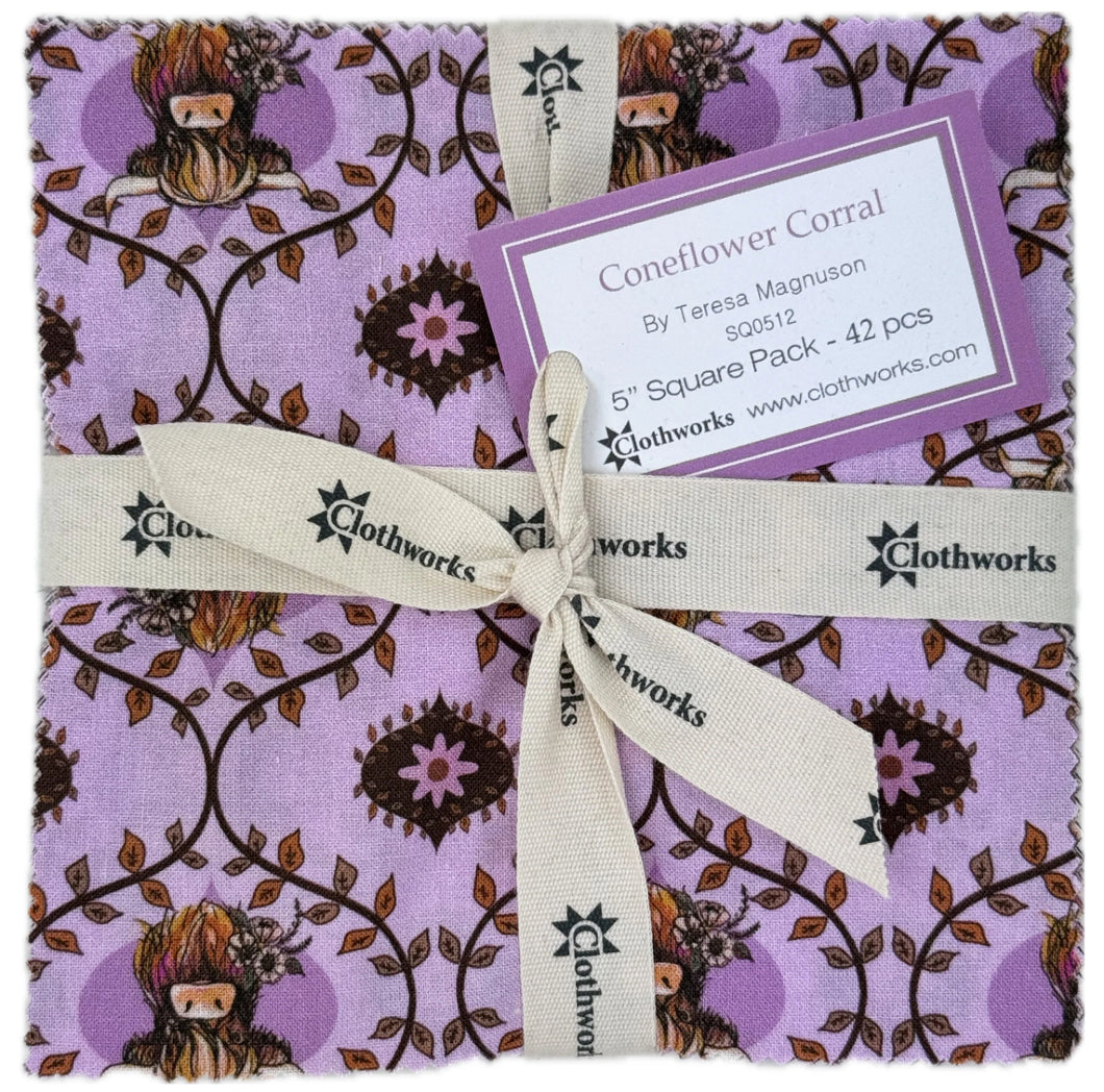 Coneflower Corral Charm Pack - 5 Inch Stacker