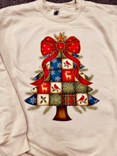 Load image into Gallery viewer, A Classic Christmas Patchwork Tree Sweatshirt
