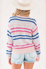 Load image into Gallery viewer, Eyelet Striped Sweater
