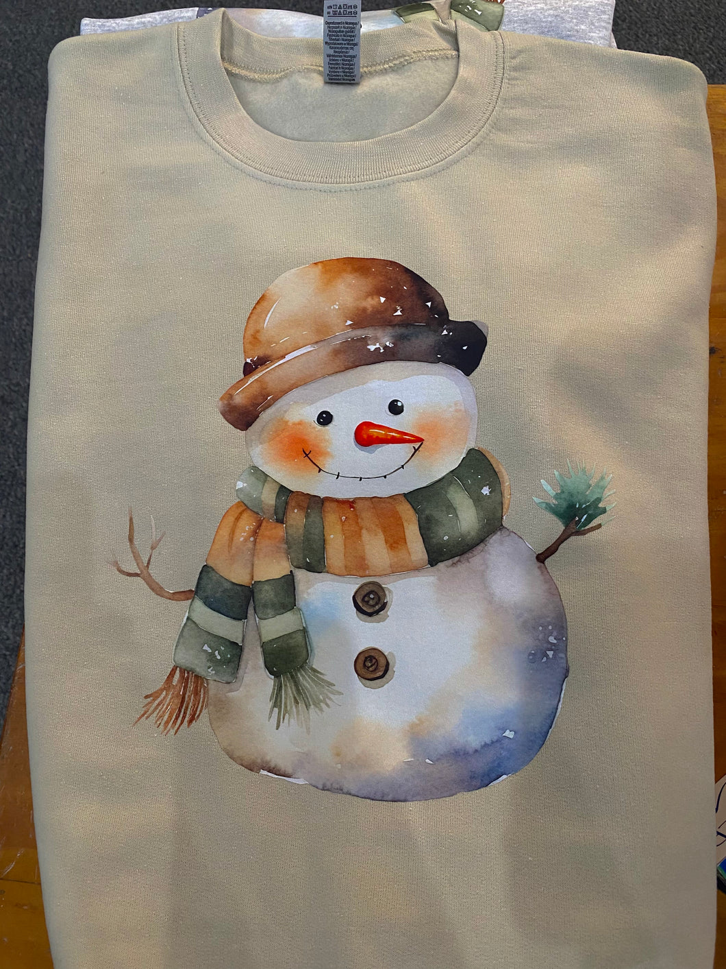 Tan Snowman Sweatshirt