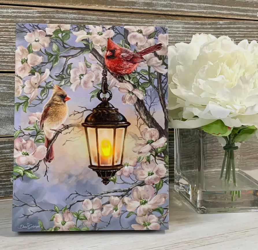 Spring Lantern - Tabletop Lighted Canvas