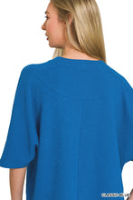 Load image into Gallery viewer, Classic Blue Double Knit Half Sleeve Top
