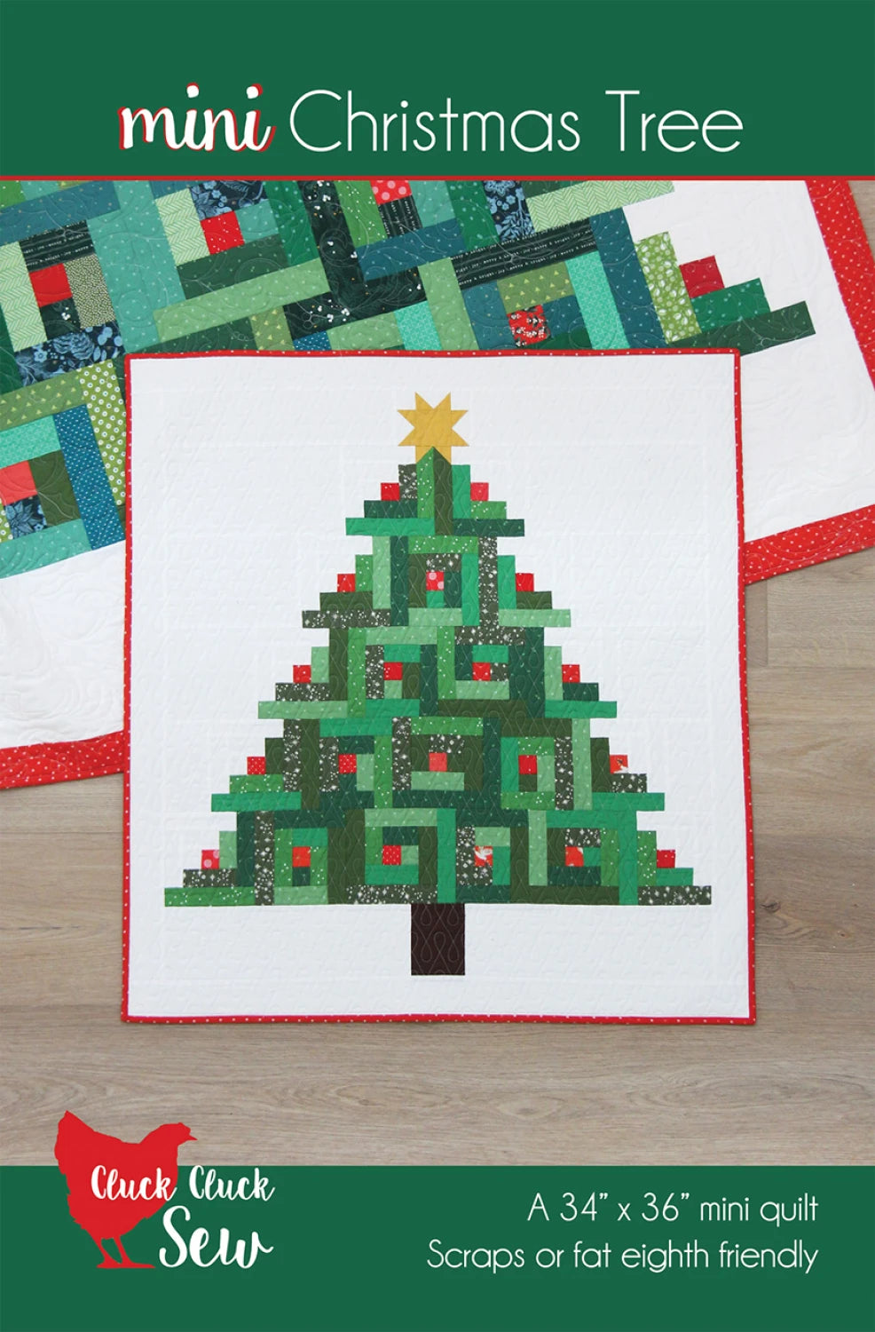 Mini Christmas Tree Quilt Pattern - Cluck Cluck Sew