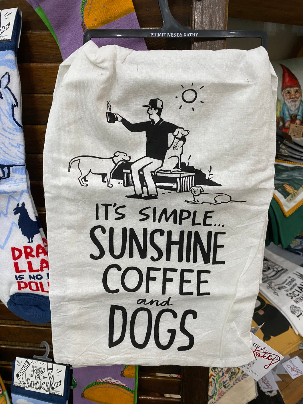 It's Simple... Sunshine Coffee and Dogs Towel