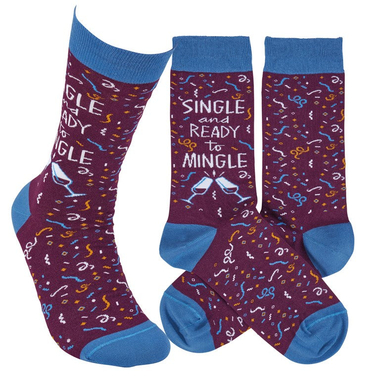 Single And Ready To Mingle Socks