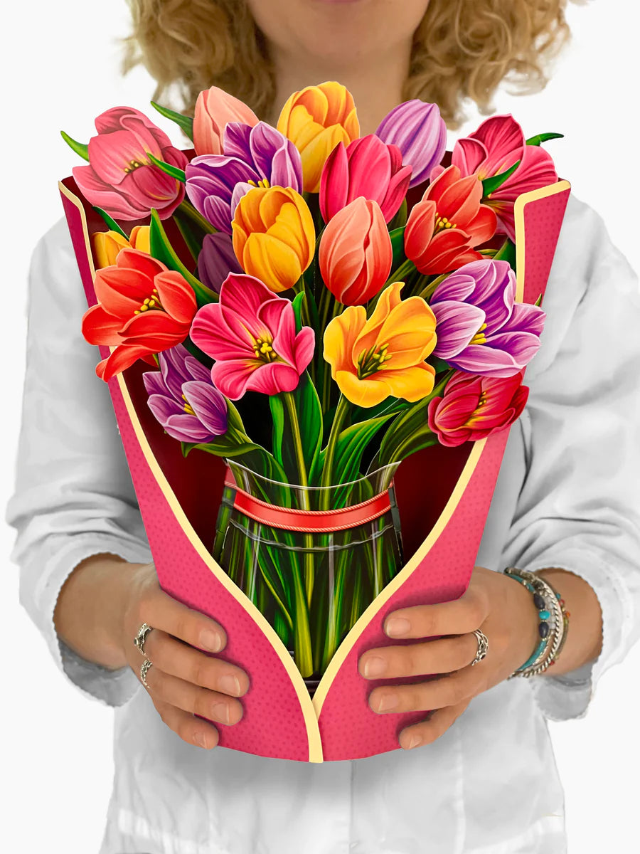 Fresh Cut Paper Bouquet - Festive Tulips