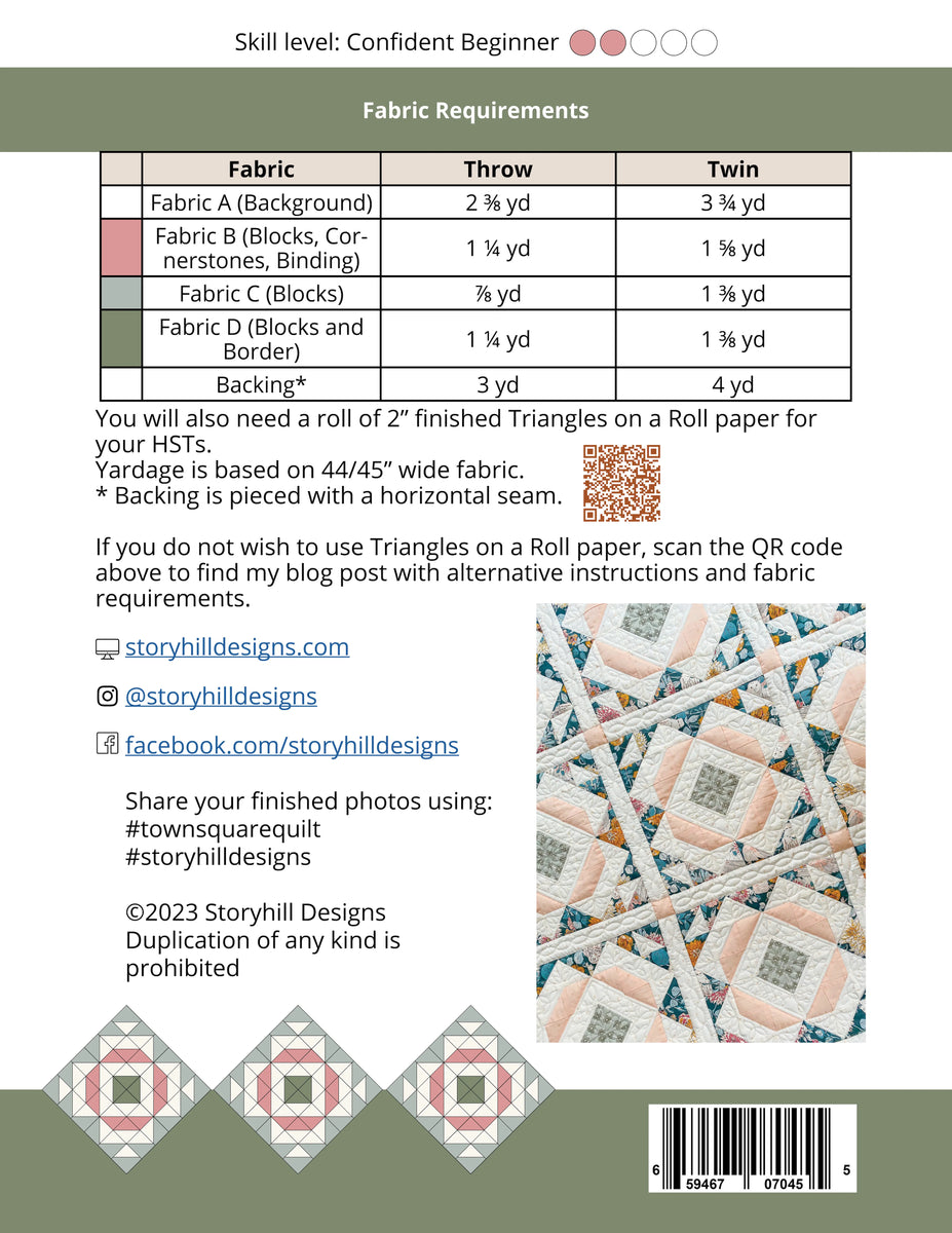 Town Square Quilt Pattern - Storyhill Designs – Summit St Shop