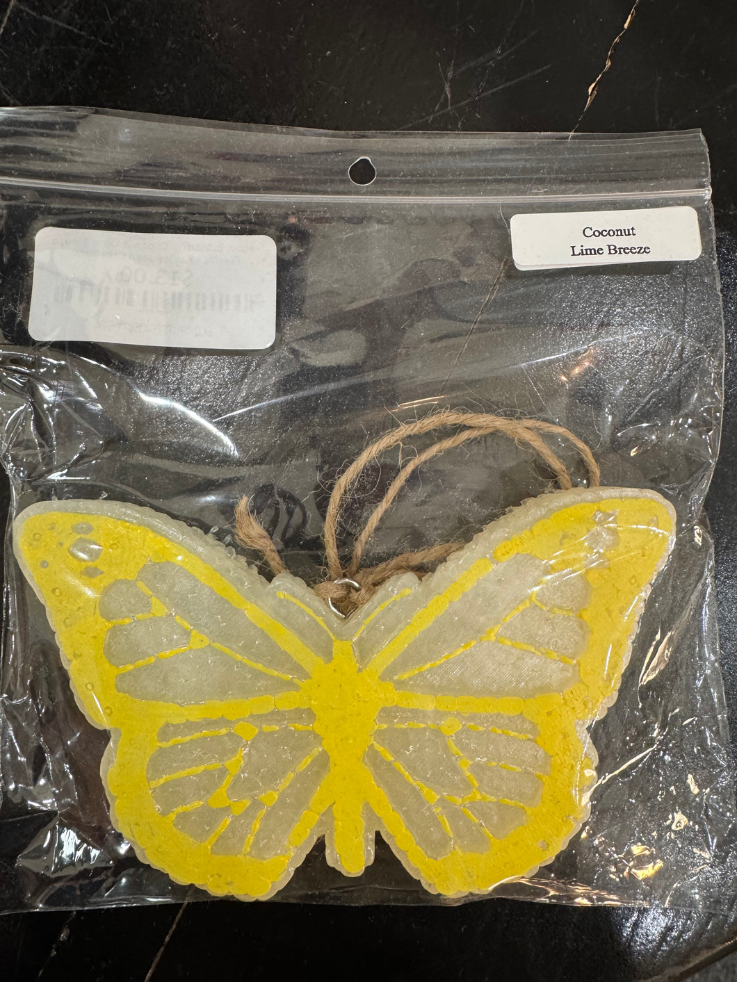 Yellow Butterfly - Coconut Lime Breeze Freshie - Kaylee Jean Creations