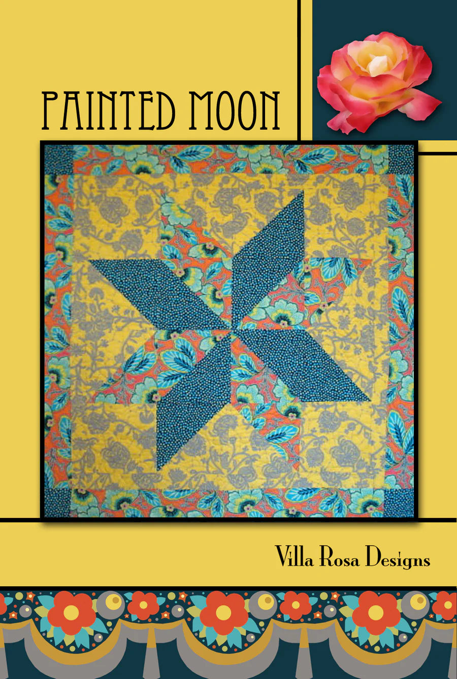 Painted Moon Quilt Pattern - Villa Rosa Design