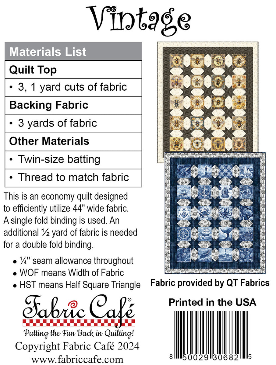 Vintage - Three Yard Quilt Pattern – Summit St Shop