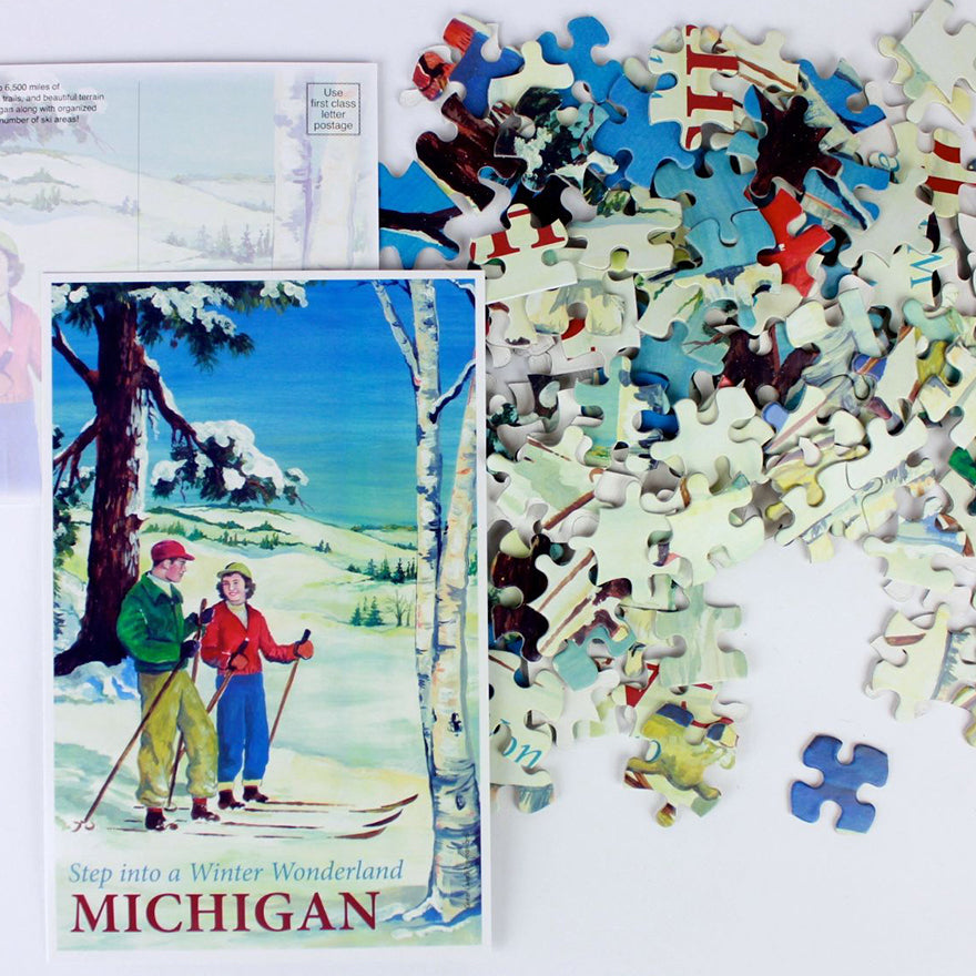 Winter Wonderland Puzzle & Postcard - Amazing Michigan