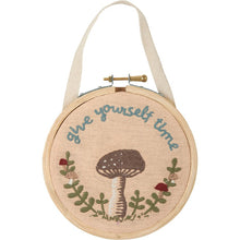Load image into Gallery viewer, Give Yourself Time - Embroidered Hoop
