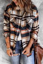 Load image into Gallery viewer, Blue &amp; Brown Plaid Shacket
