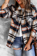 Load image into Gallery viewer, Blue &amp; Brown Plaid Shacket
