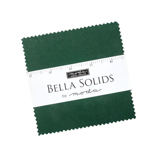 Green Bella Solids 5 Inch Stacker (Charm Pack)
