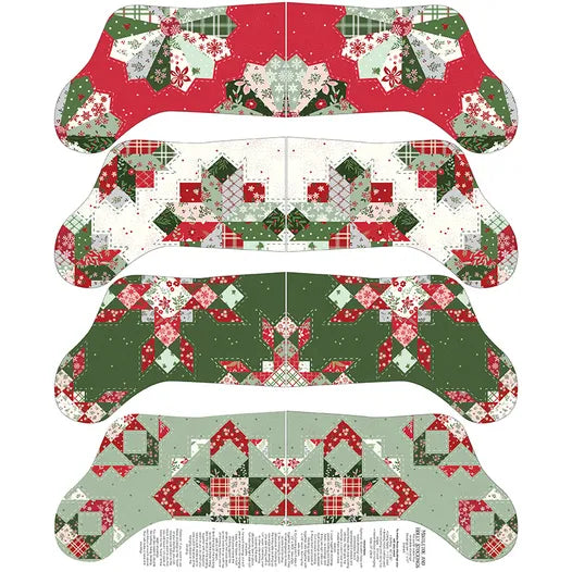 Mistletoe & Holly Stockings Panel