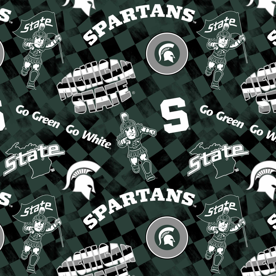 Michigan State Check Allover
