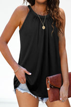 Load image into Gallery viewer, Black Pleated Tank Top
