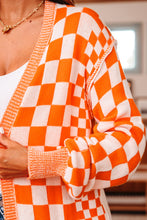 Load image into Gallery viewer, Orange Checkered Cardigan
