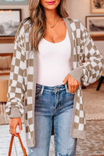 Load image into Gallery viewer, Brown Checkered Cardigan
