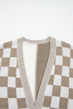 Load image into Gallery viewer, Brown Checkered Cardigan
