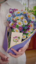 Load and play video in Gallery viewer, Fresh Cut Paper Bouquet - Field Of Daisies
