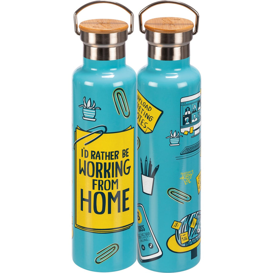 I'd Rather Be Working From Home - Insulated Bottle