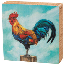 Load image into Gallery viewer, Rooster Block Sign
