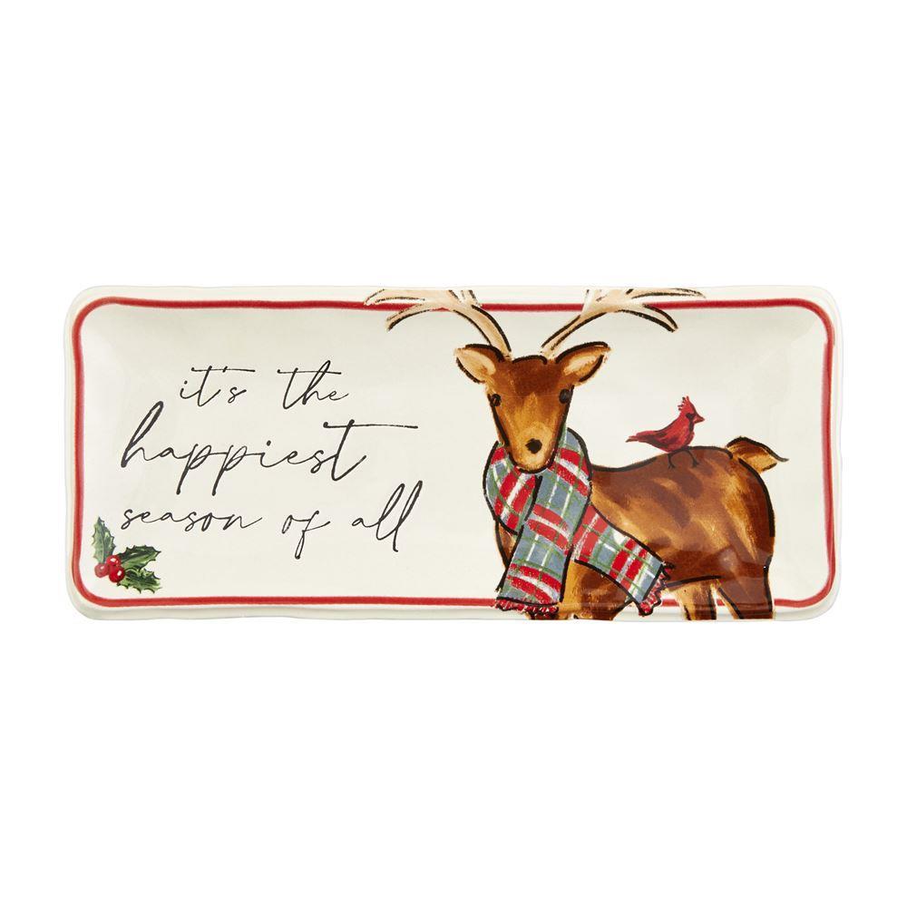 It's The Happiest Season Of All - Deer & Cardinal Tray