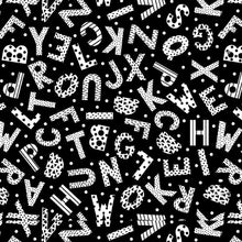 Load image into Gallery viewer, Tossed Alphabet - Black &amp; White - Studio E
