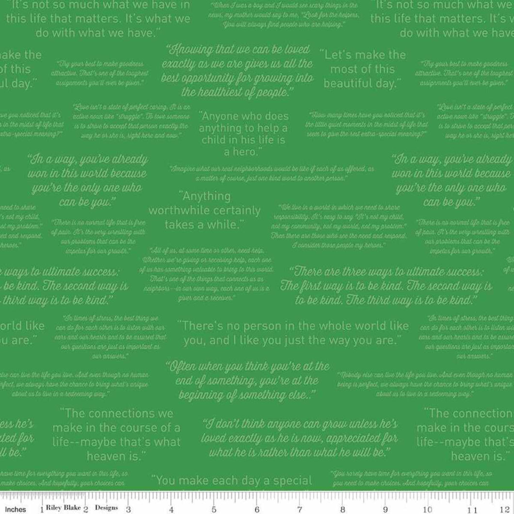 Mister Rogers' Neighborhood Quotes Green