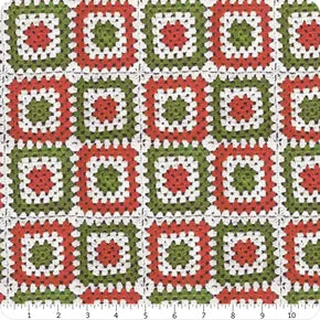 Granny Squares - Red Green White - Christmas Faire