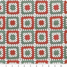 Load image into Gallery viewer, Granny Squares - Red Aqua White - Christmas Faire
