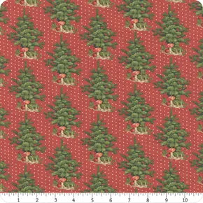 Trees and Dots - Ruby Red - Christmas Faire