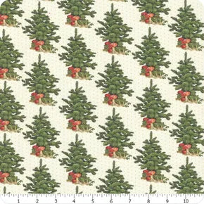 Trees and Dots - Cream - Christmas Faire